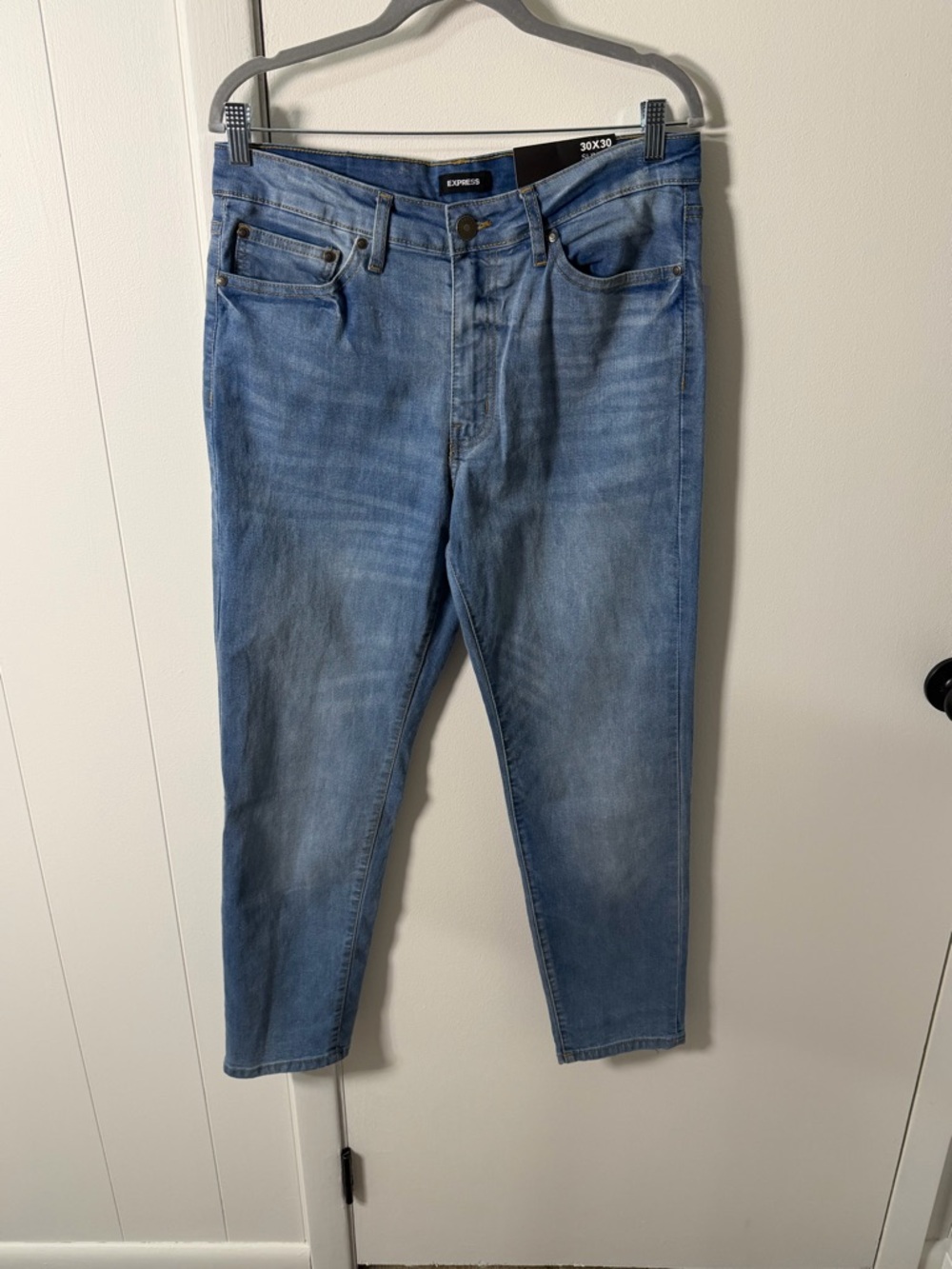 Express Men’s Slim Straight Jeans NWT | Light Blue | 30x30